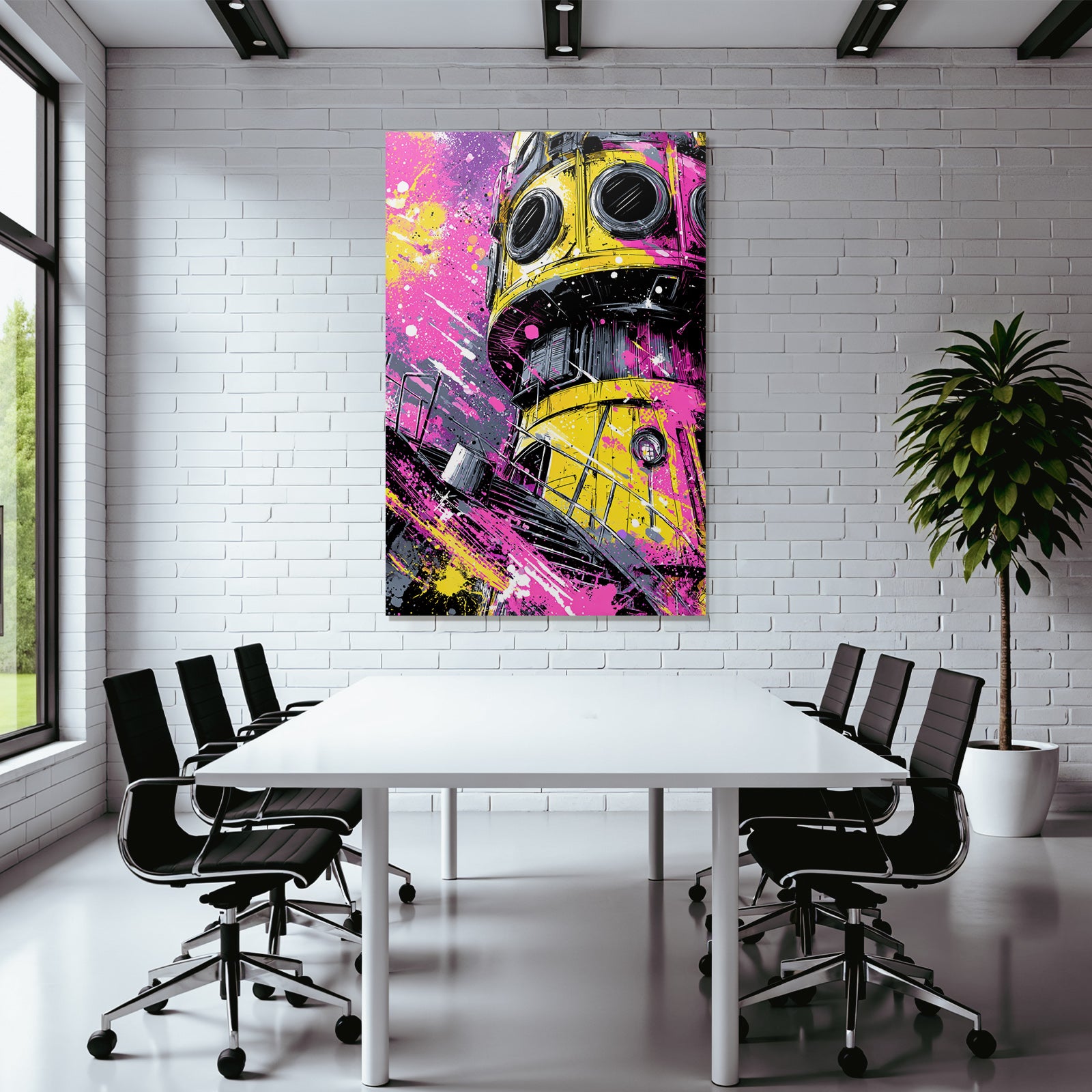 PopArt Leuchtturm Oder Plattform Kunst Moderner Grafikstil