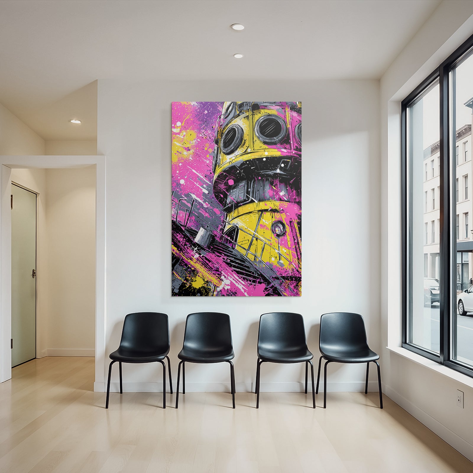 PopArt Leuchtturm Oder Plattform Kunst Moderner Grafikstil