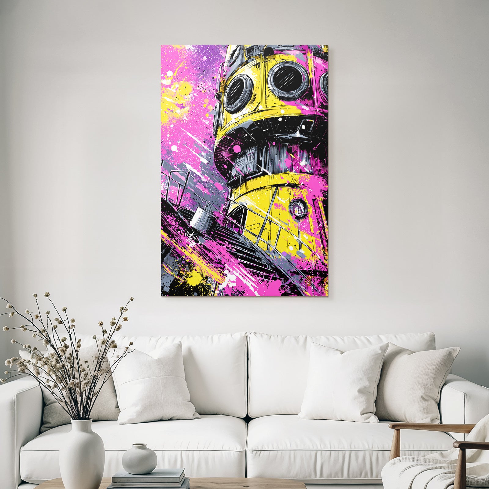 PopArt Leuchtturm Oder Plattform Kunst Moderner Grafikstil