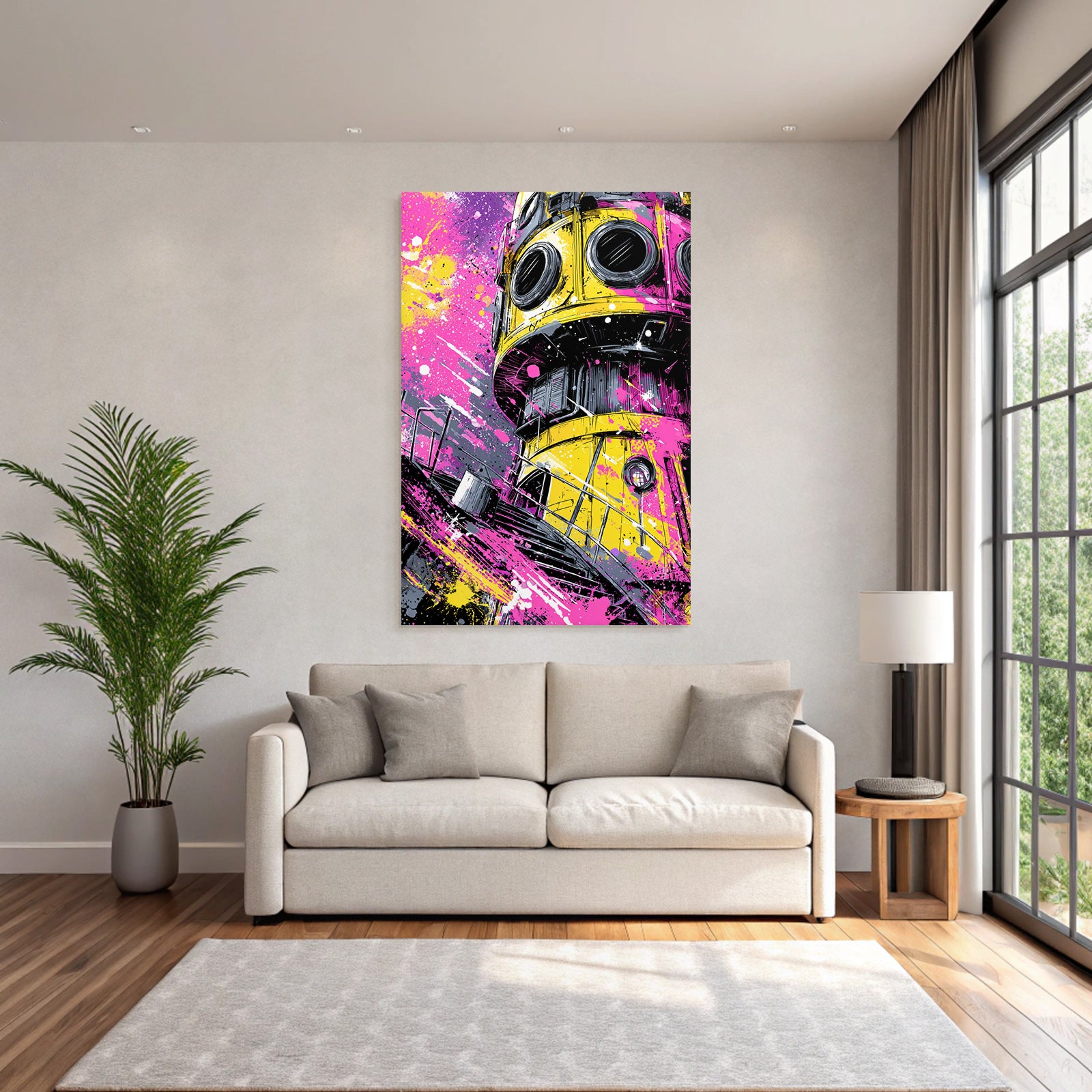 PopArt Leuchtturm Oder Plattform Kunst Moderner Grafikstil