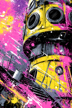 PopArt Leuchtturm Oder Plattform Kunst Moderner Grafikstil | Pop Art | Stilrichtungen