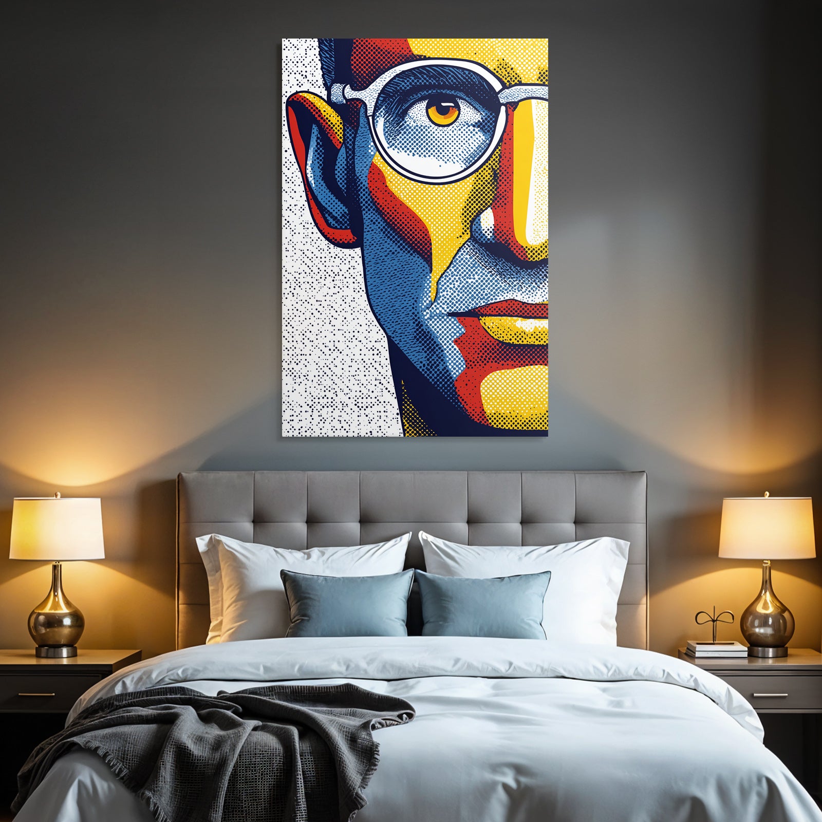 PopArt Portrait Mit Brille