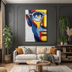 PopArt Portrait Mit Brille