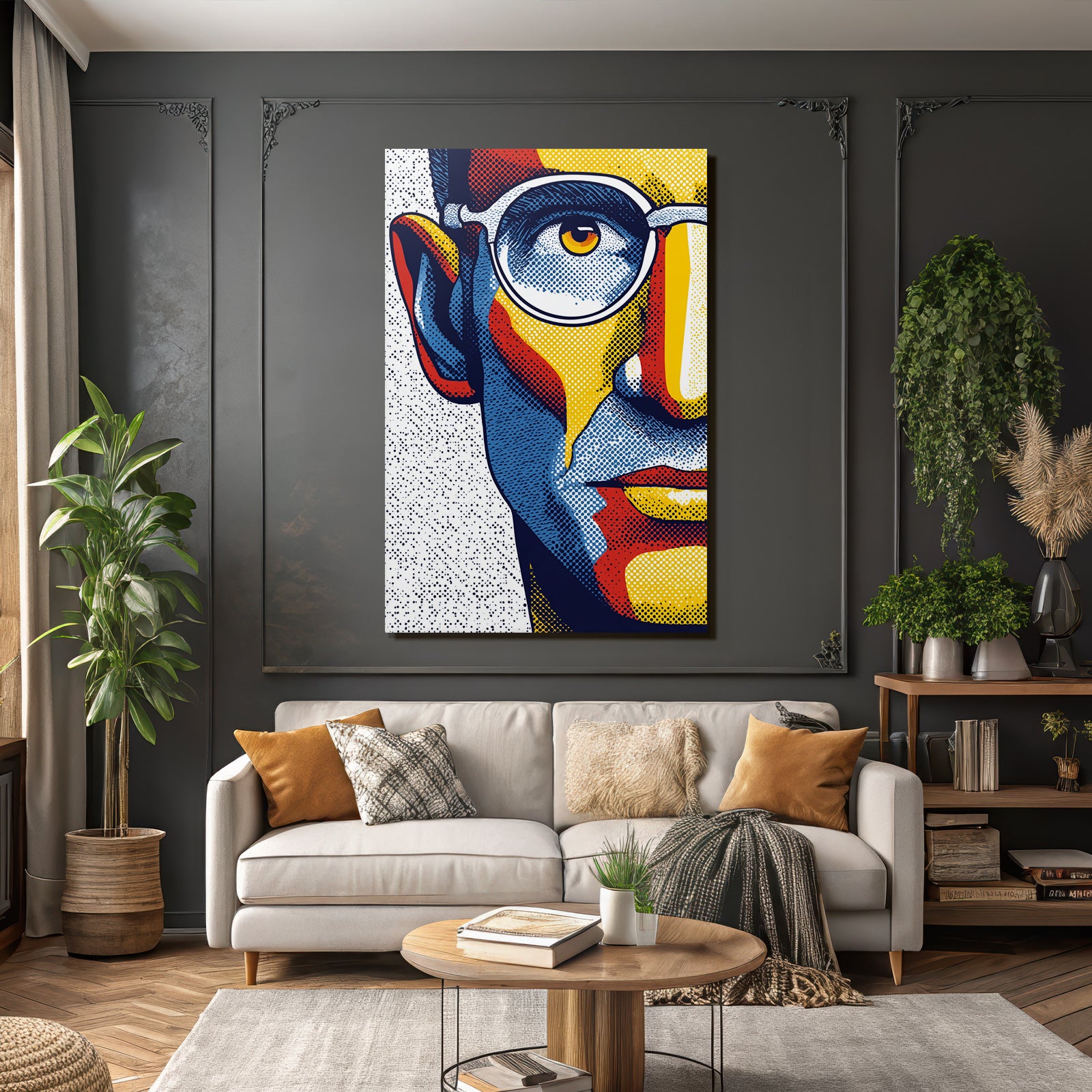 PopArt Portrait Mit Brille