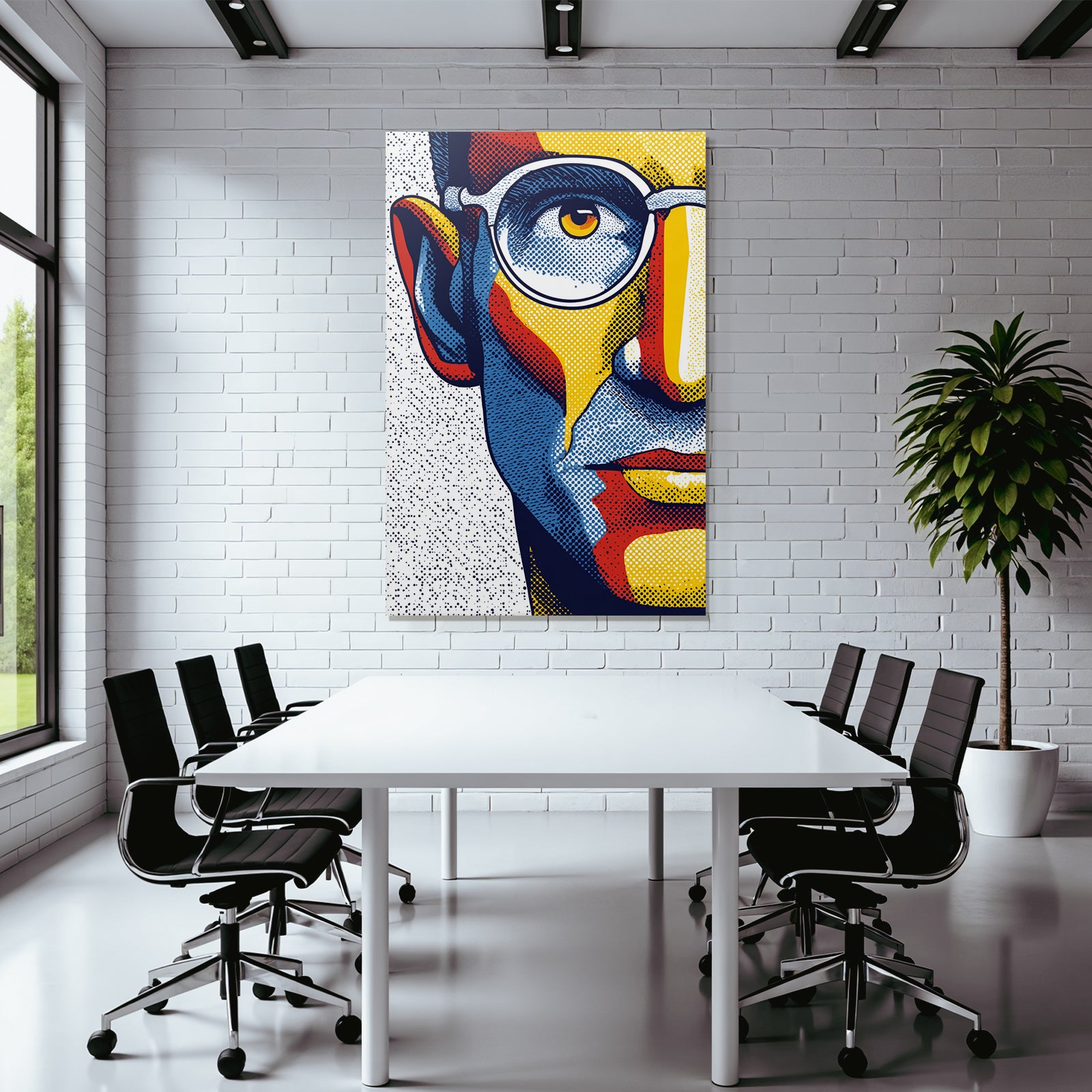 PopArt Portrait Mit Brille