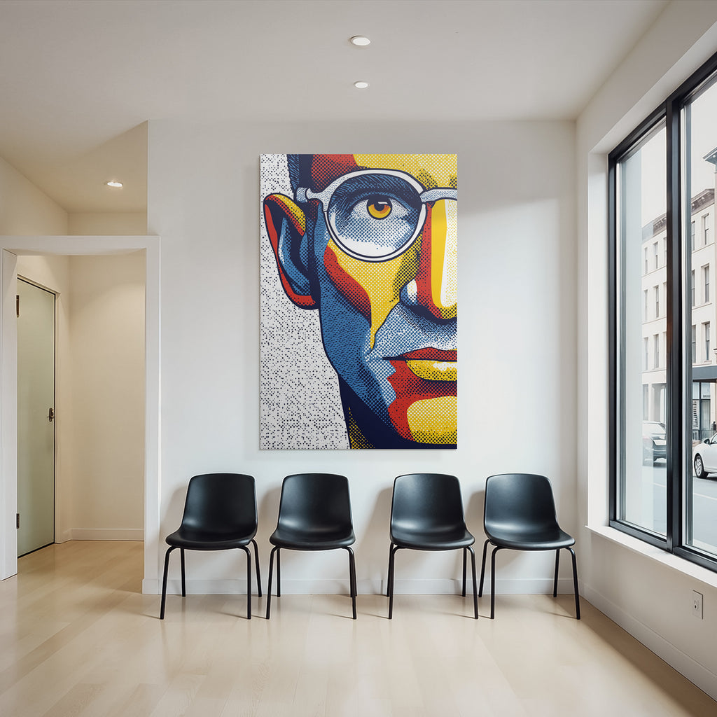 PopArt Portrait Mit Brille