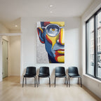 PopArt Portrait Mit Brille