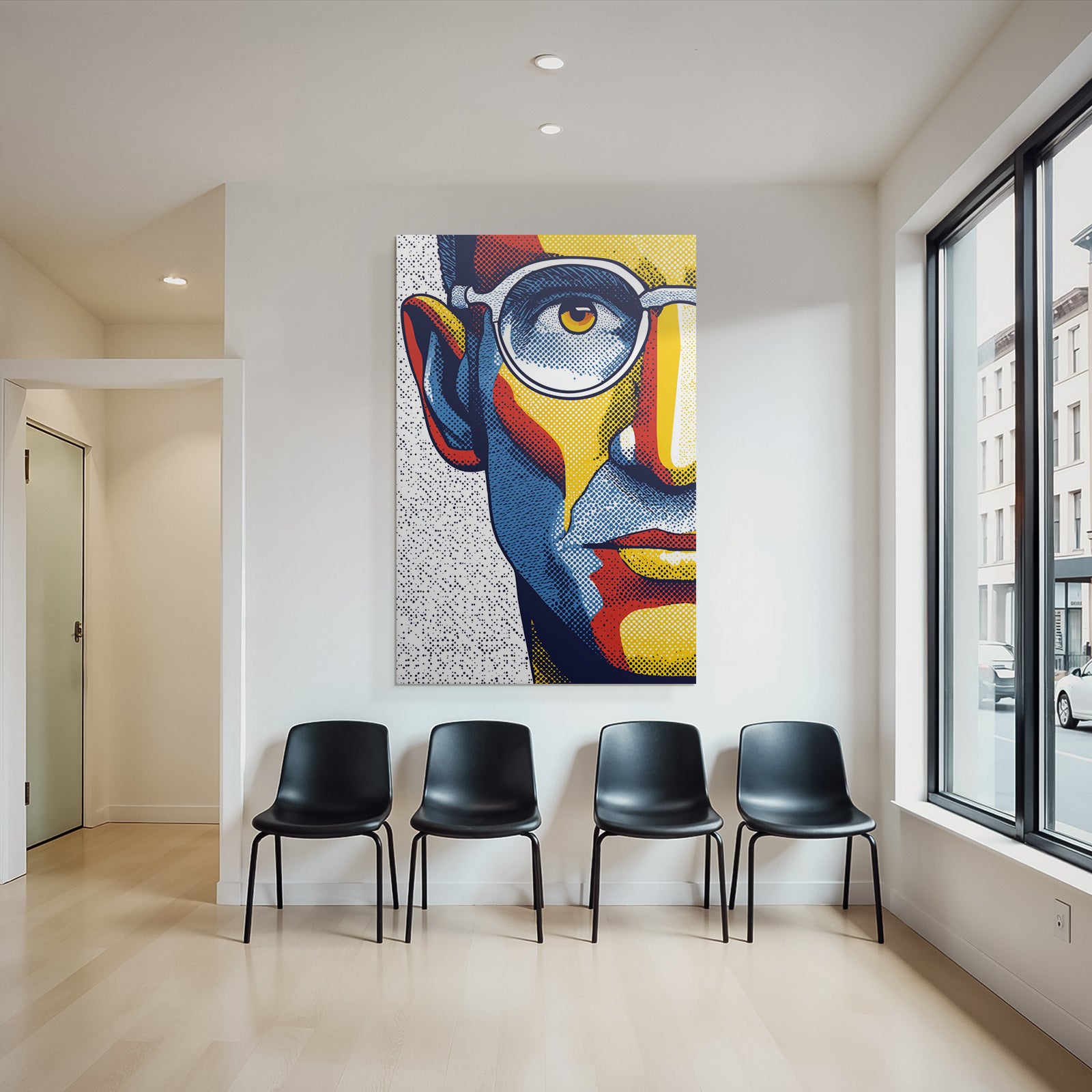 PopArt Portrait Mit Brille