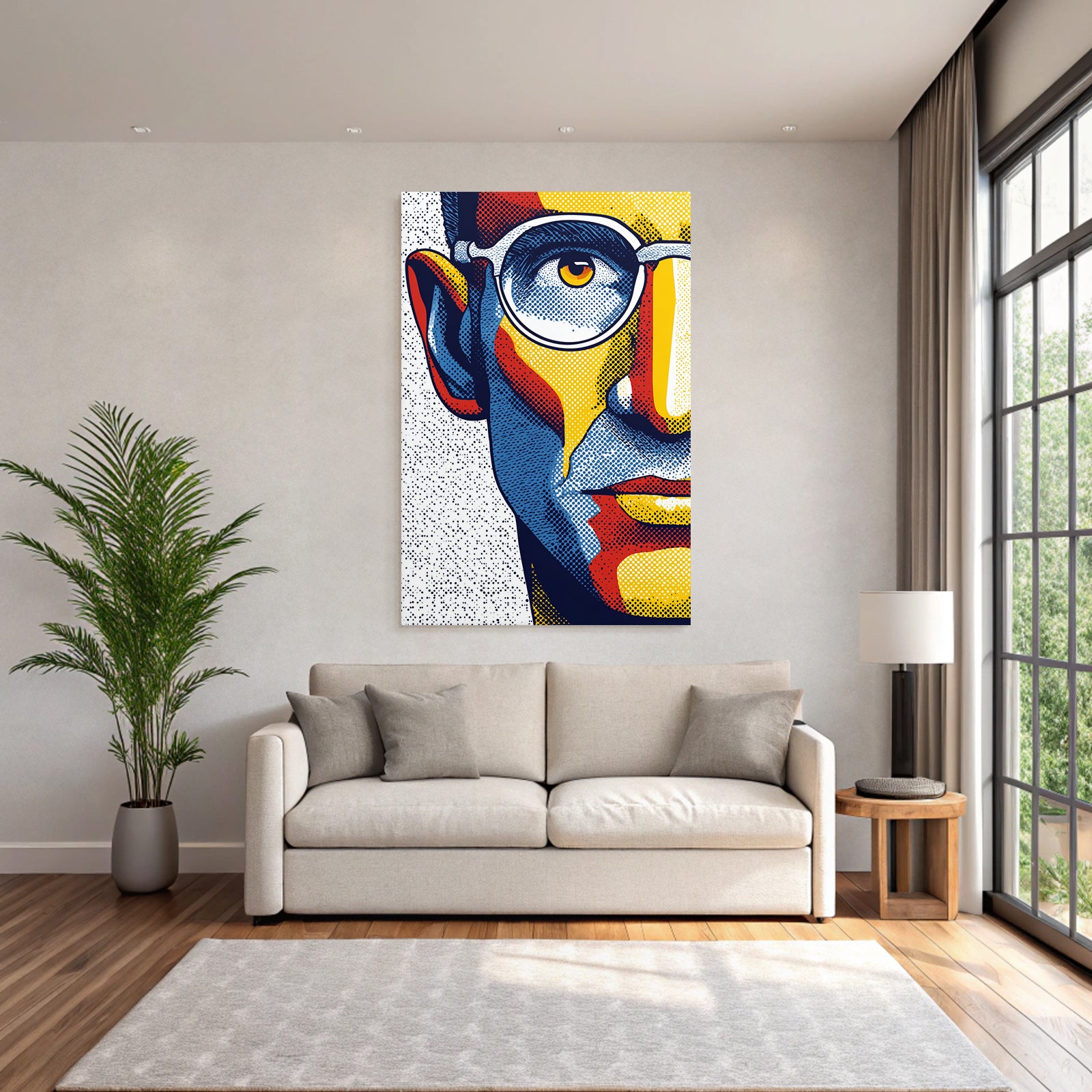 PopArt Portrait Mit Brille