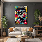 PopArt Stilisiertes Person Porträt Moderne Kunst Geometrische Formen