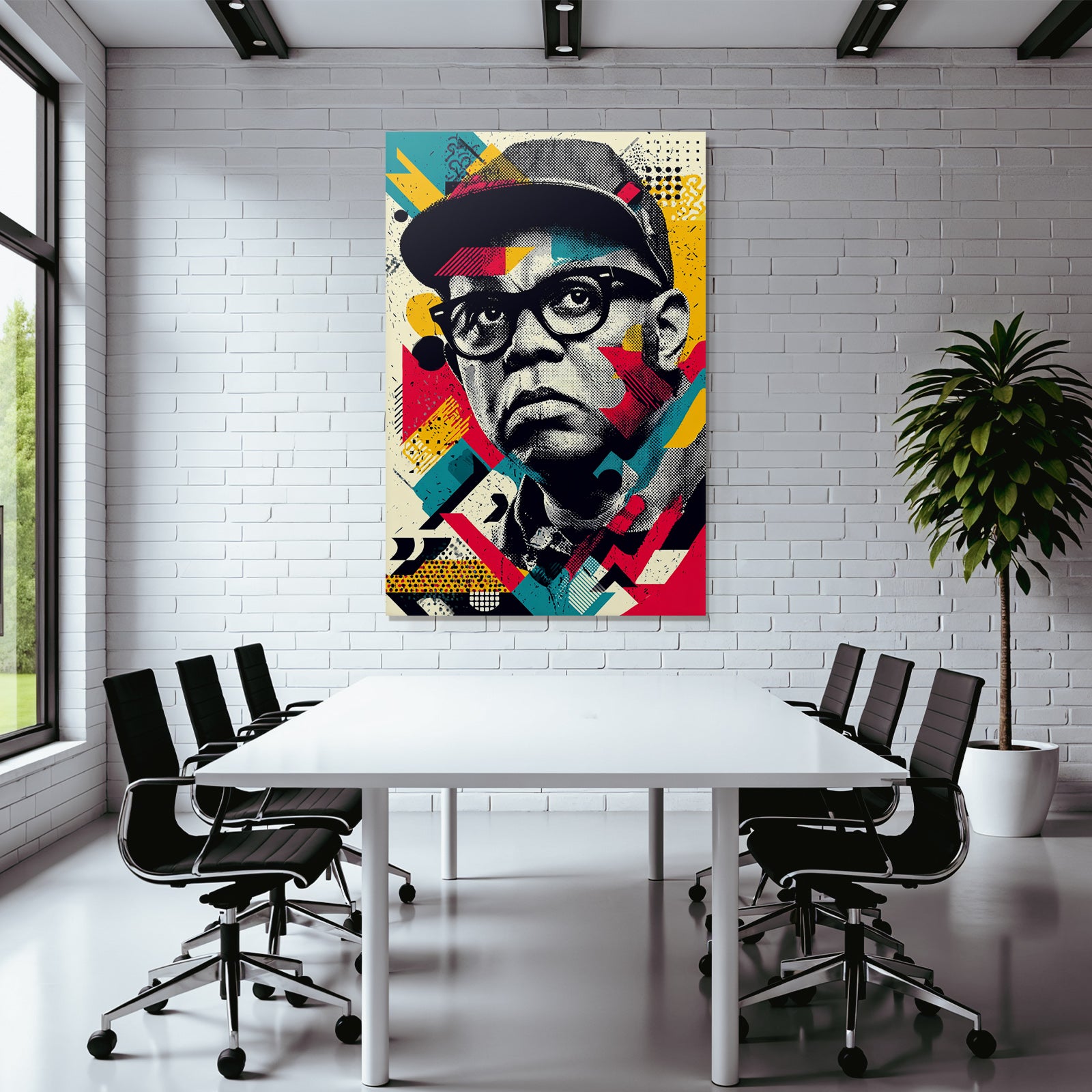 PopArt Stilisiertes Person Porträt Moderne Kunst Geometrische Formen