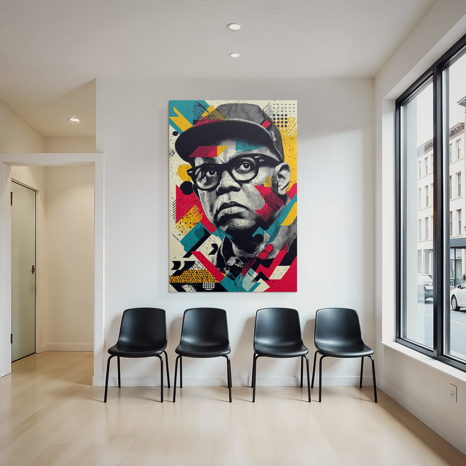 PopArt Stilisiertes Person Porträt Moderne Kunst Geometrische Formen