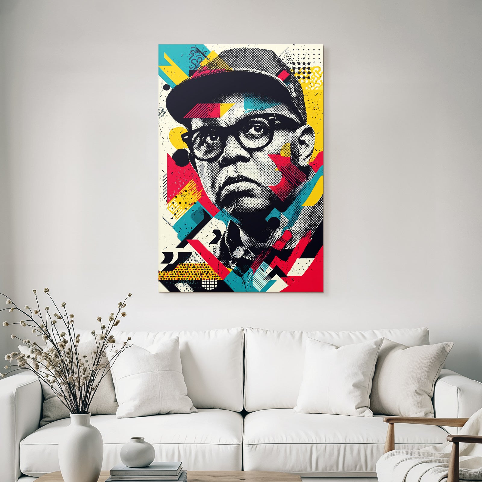 PopArt Stilisiertes Person Porträt Moderne Kunst Geometrische Formen