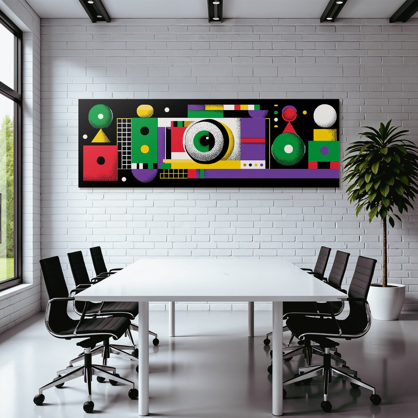 PopArt Abstraktes Design Mit Farbenfrohen Geometrischen Formen Und Spielerischem Stil