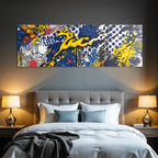 PopArt Abstraktes Design Mit Leuchtenden Farben Punktmuster Und Stilisierten Grafiken