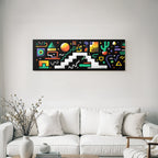 PopArt Abstraktes Geometrisches Design Mit Farbenfrohen Formen