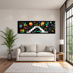 PopArt Abstraktes Geometrisches Design Mit Farbenfrohen Formen