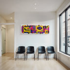 PopArt Abstraktes Kunstwerk Mit Geometrischen Formen Und Lebhaften Farben