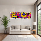 PopArt Abstraktes Kunstwerk Mit Geometrischen Formen Und Lebhaften Farben