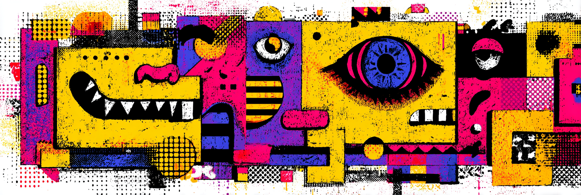 PopArt Abstraktes Kunstwerk Mit Geometrischen Formen Und Lebhaften Farben | Pop Art | Stilrichtungen