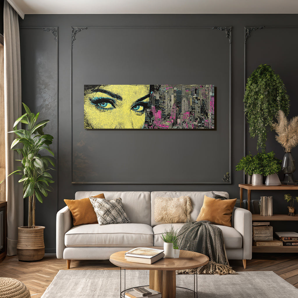 PopArt Auge Und Stadtlandschaft Popart