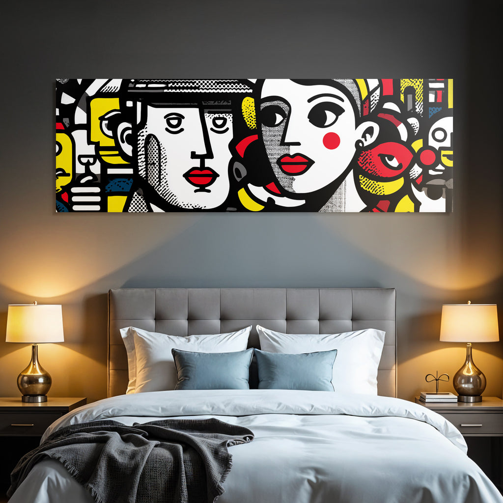 PopArt Bunte Abstrakte Gesichter