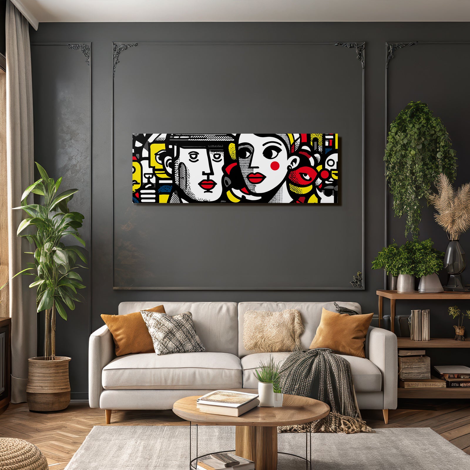 PopArt Bunte Abstrakte Gesichter
