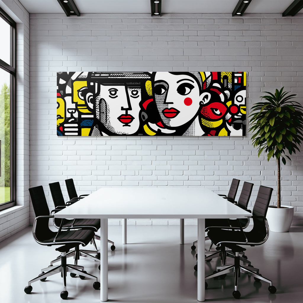 PopArt Bunte Abstrakte Gesichter