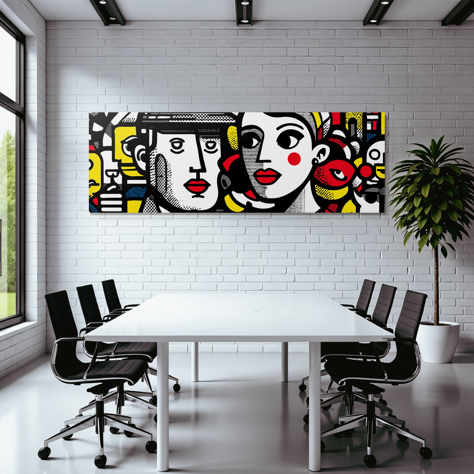 PopArt Bunte Abstrakte Gesichter