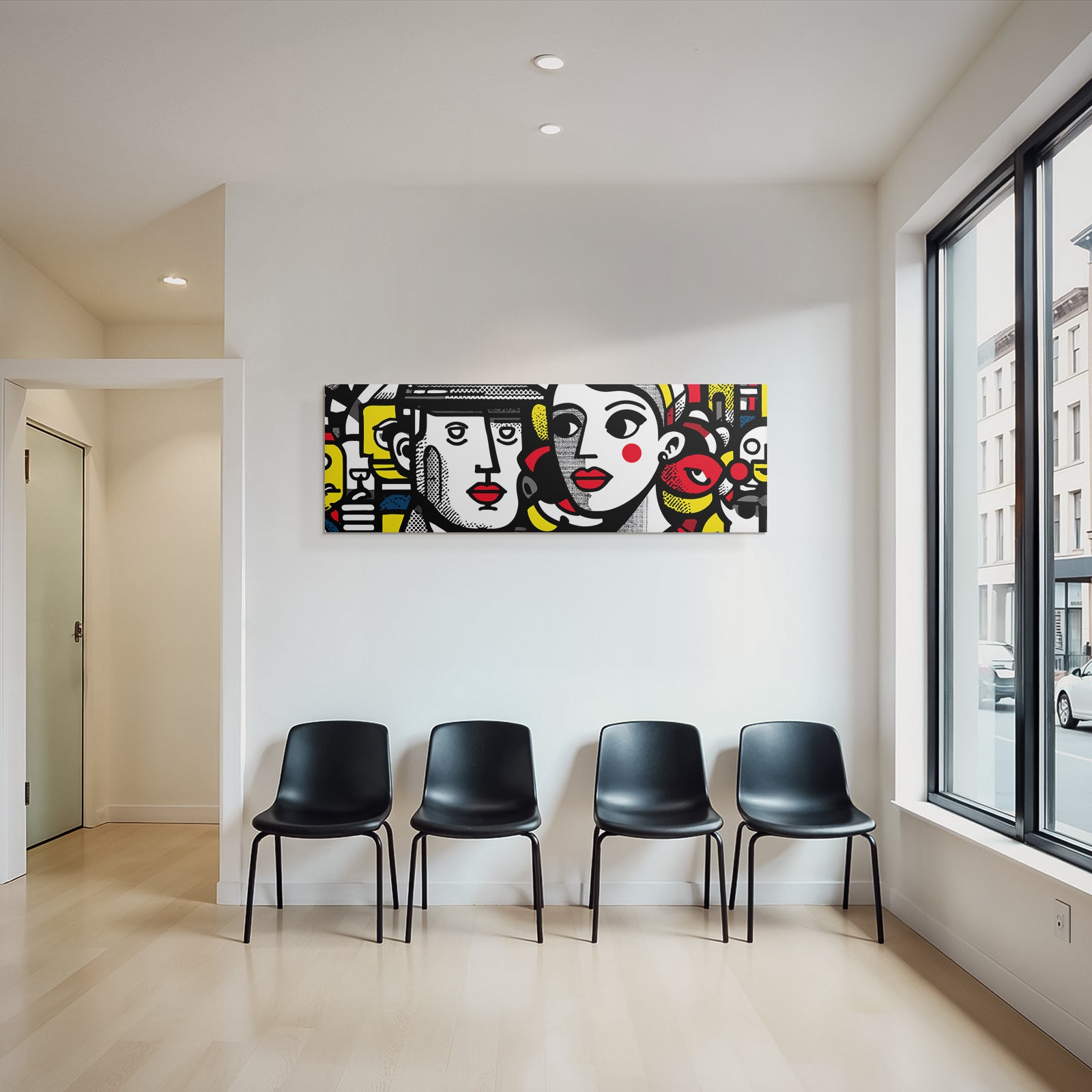 PopArt Bunte Abstrakte Gesichter
