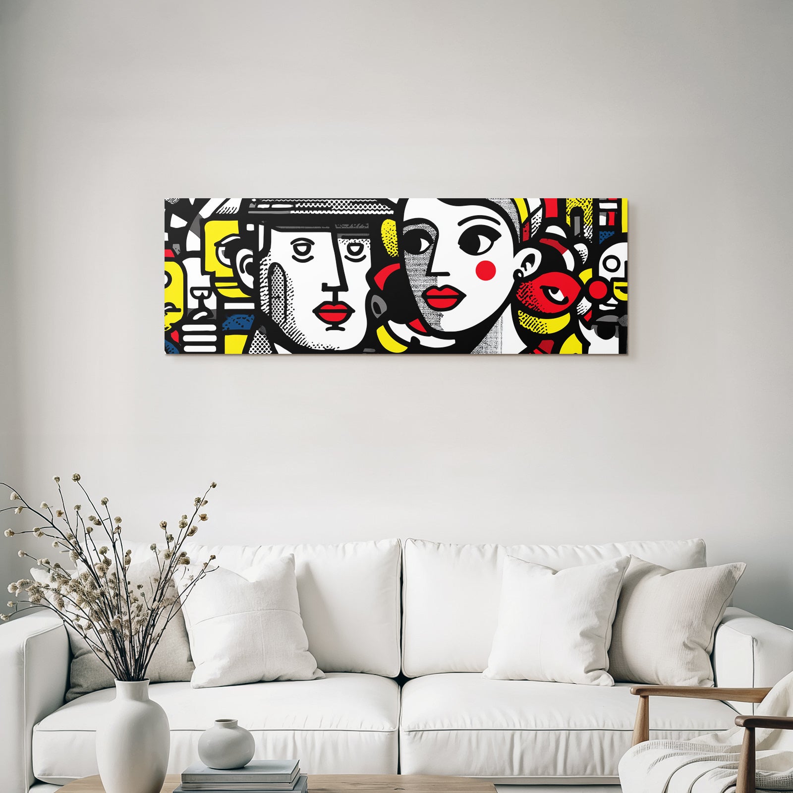 PopArt Bunte Abstrakte Gesichter
