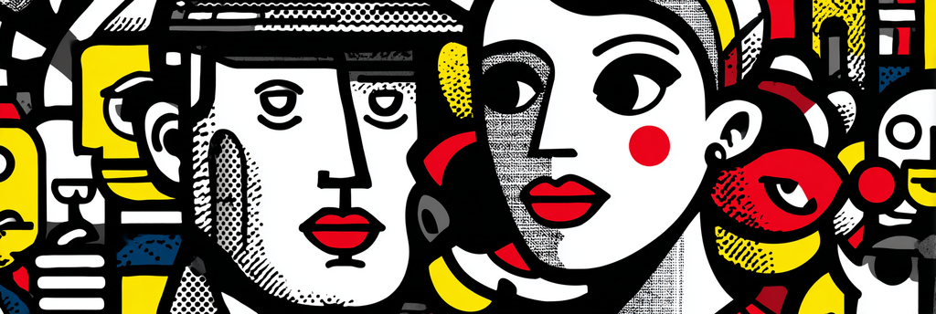 PopArt Bunte Abstrakte Gesichter | Pop Art | Stilrichtungen