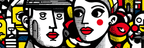 PopArt Bunte Abstrakte Gesichter | Pop Art | Stilrichtungen
