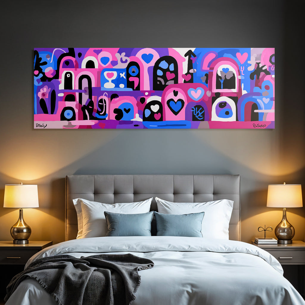 PopArt Bunte Abstrakte Baukunst Der Herzen