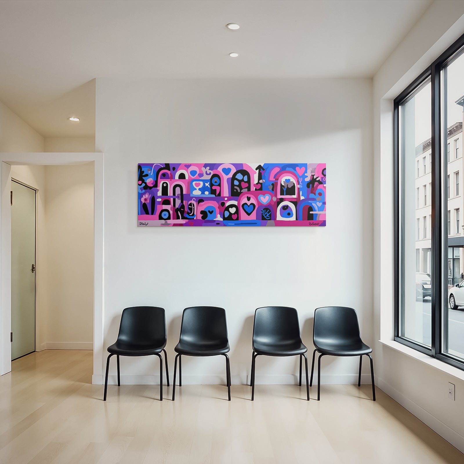 PopArt Bunte Abstrakte Baukunst Der Herzen