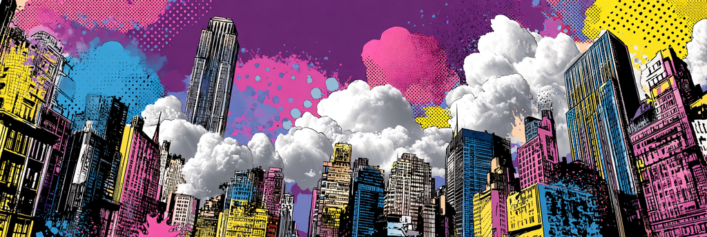 PopArt Bunte Stadtansicht Im Comicstil | Pop Art | Stilrichtungen