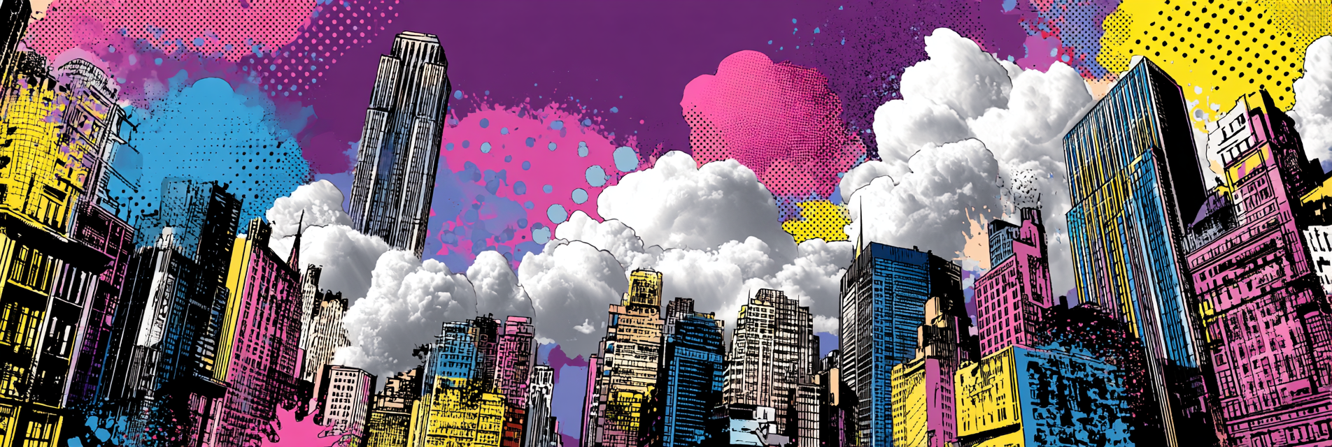 PopArt Bunte Stadtansicht Im Comicstil | Pop Art | Stilrichtungen
