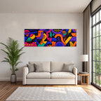 PopArt Buntes Abstract Kunstwerk