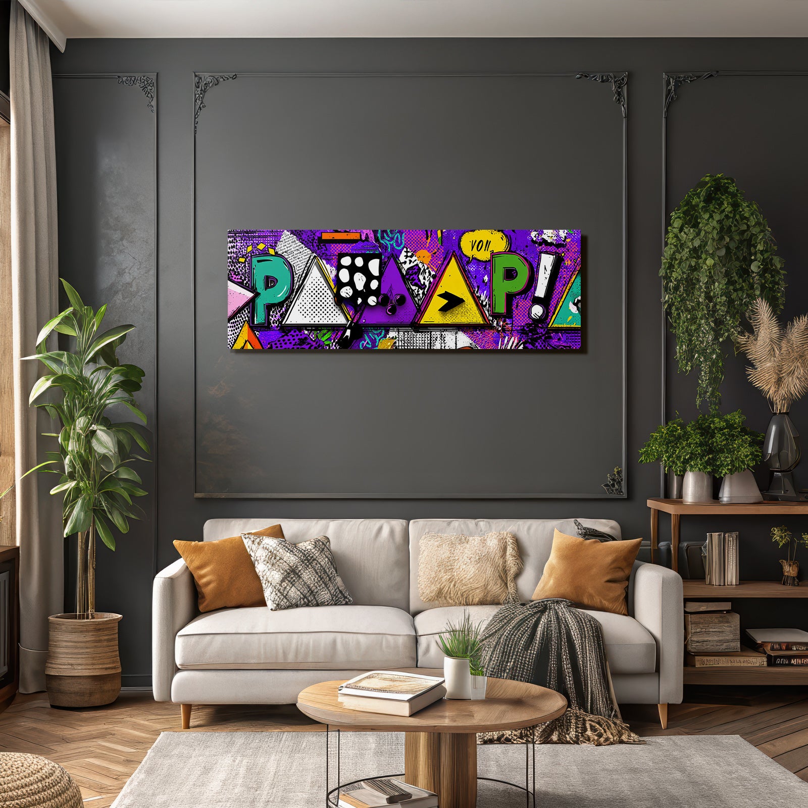 PopArt Buntes Retro Geometrisches Design