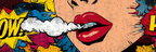 PopArt Comicbuchstil Farbenfrohe Frau Lippen Und Sprechblaseneffekt | Pop Art | Stilrichtungen