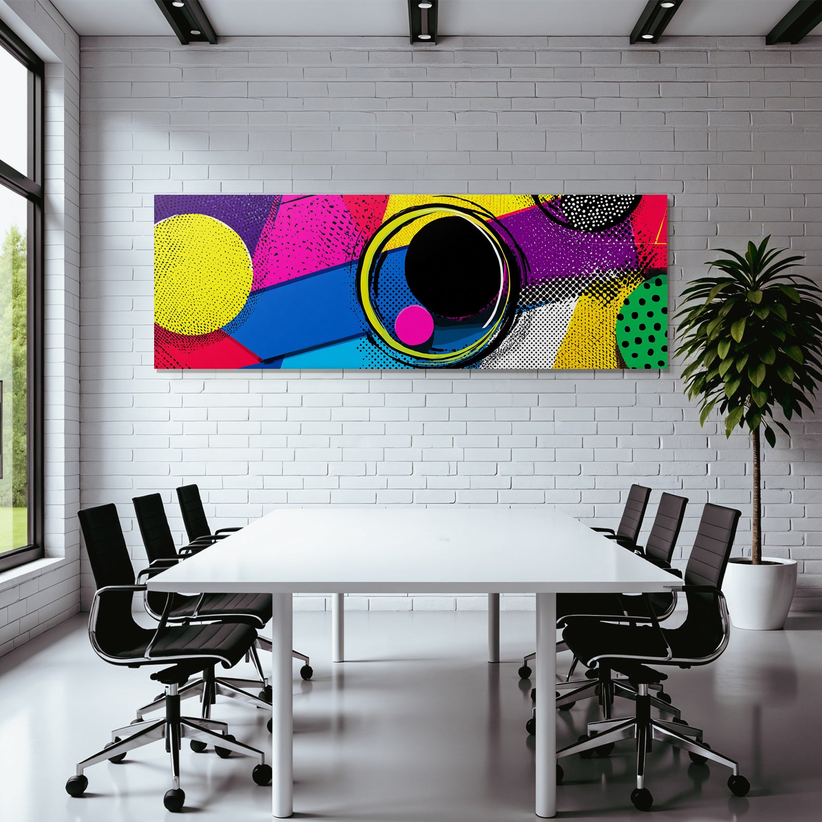 PopArt Farbenfrohes Abstraktes Design Geometrische Formen Und Muster