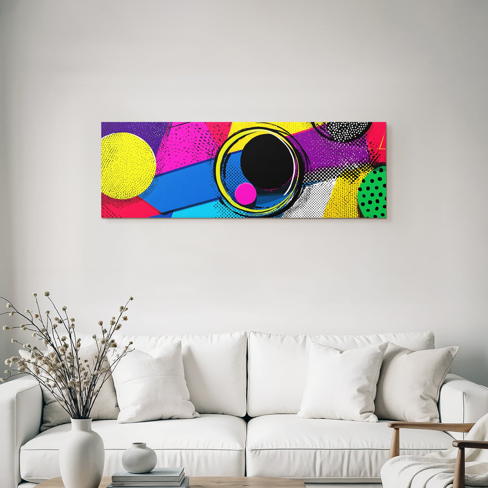 PopArt Farbenfrohes Abstraktes Design Geometrische Formen Und Muster