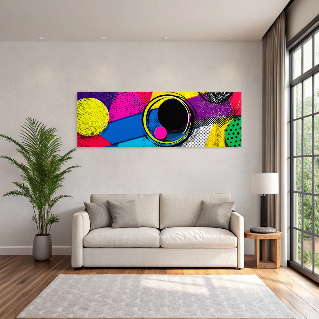 PopArt Farbenfrohes Abstraktes Design Geometrische Formen Und Muster