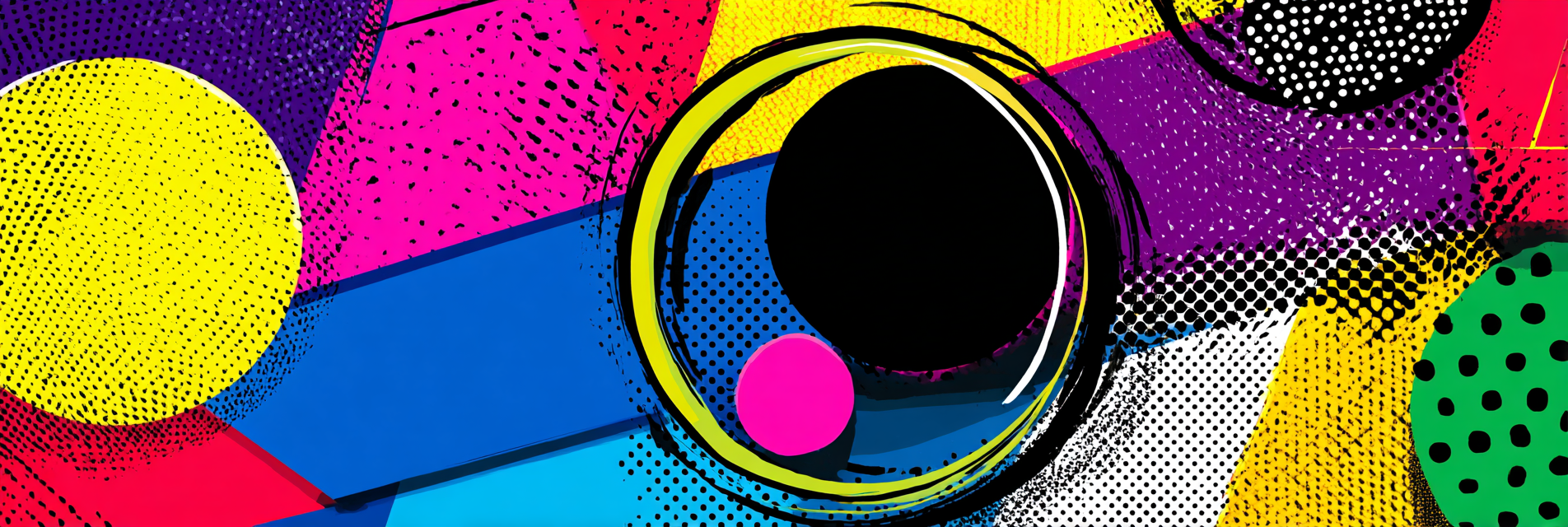 PopArt Farbenfrohes Abstraktes Design Geometrische Formen Und Muster | Pop Art | Stilrichtungen