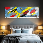 PopArt Farbenfrohes Abstraktes Kunstwerk Mit Elementen