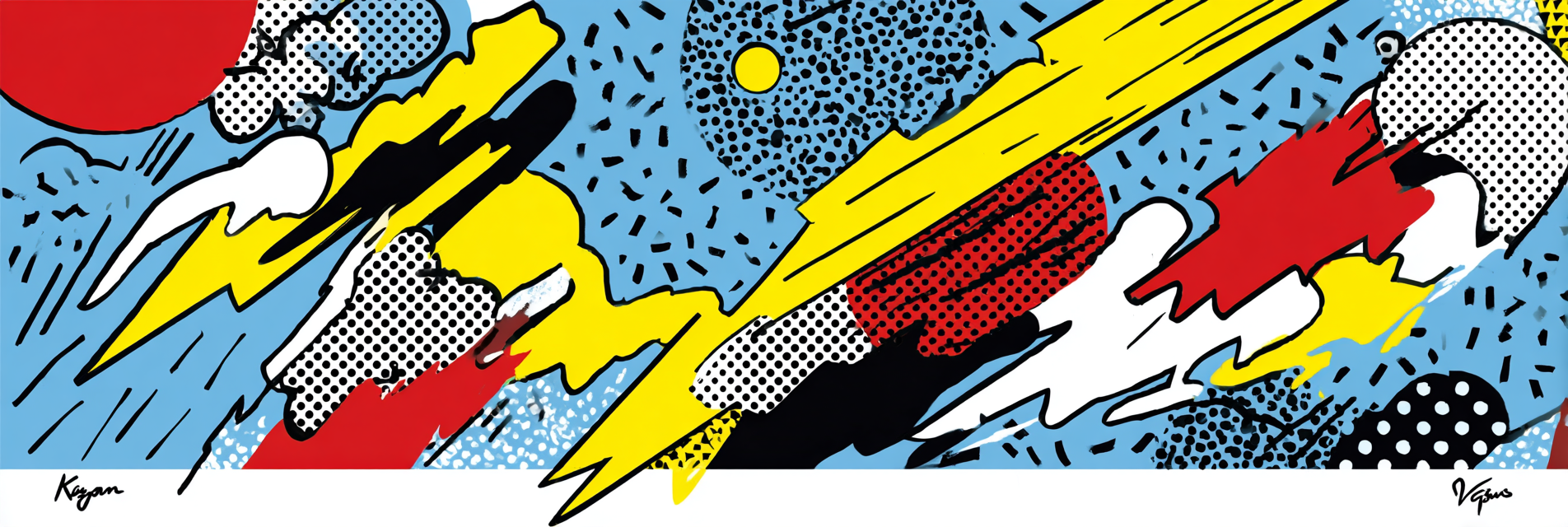 PopArt Farbenfrohes Abstraktes Kunstwerk Mit Elementen | Pop Art | Stilrichtungen