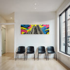 PopArt Gotische Kathedrale Mit Bunten Abstrakten Elementen