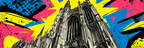 PopArt Gotische Kathedrale Mit Bunten Abstrakten Elementen | Pop Art | Stilrichtungen