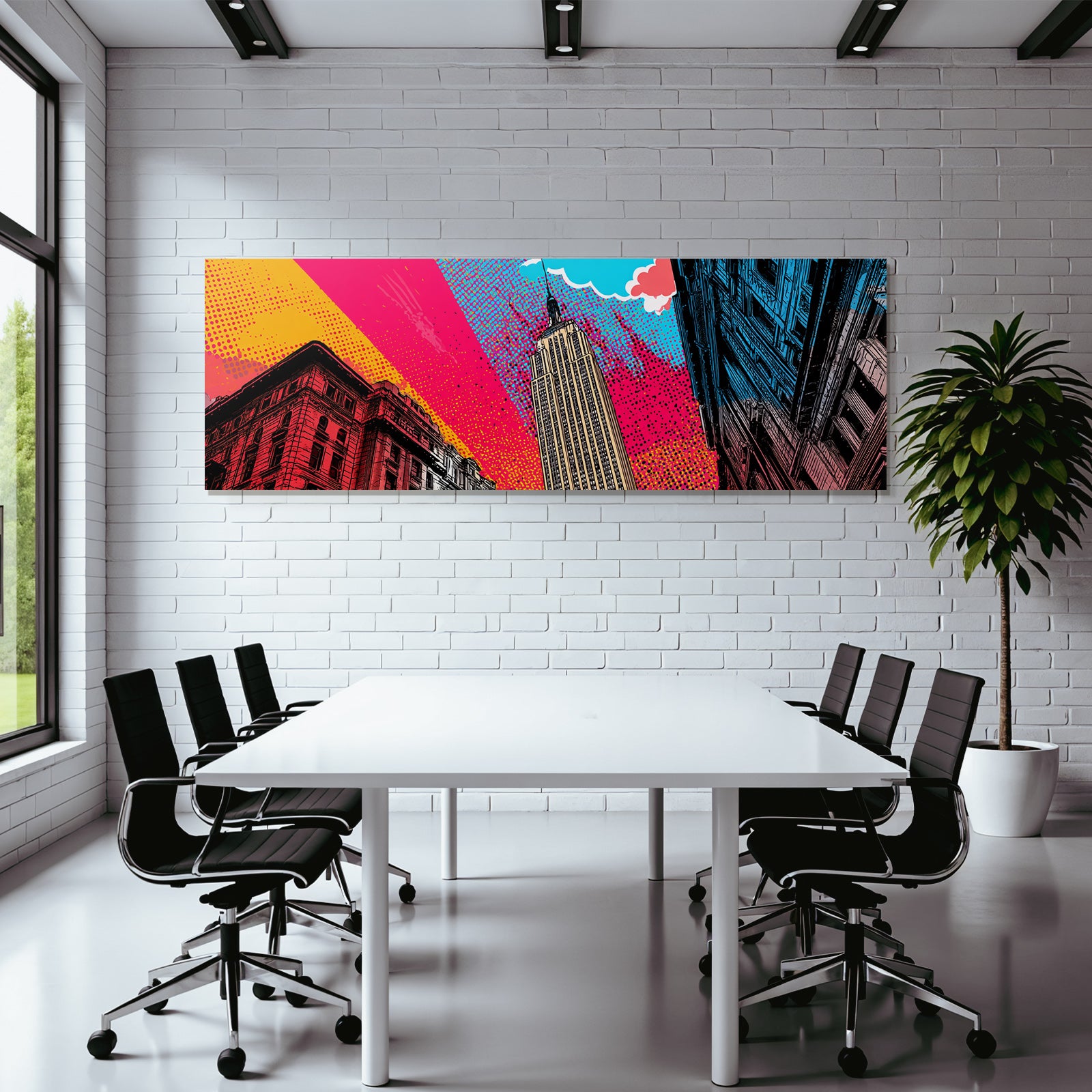 PopArt Lebendige Digital Art Empire State Gebaeude