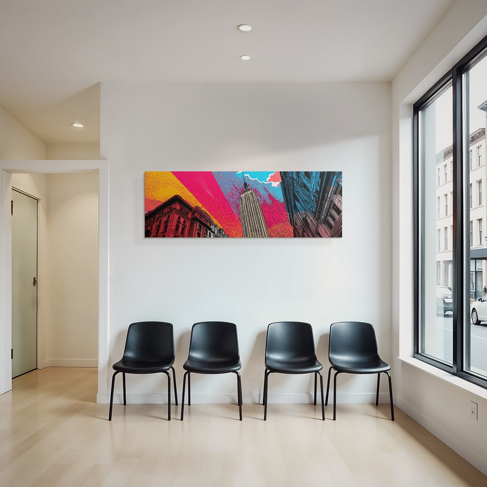 PopArt Lebendige Digital Art Empire State Gebaeude